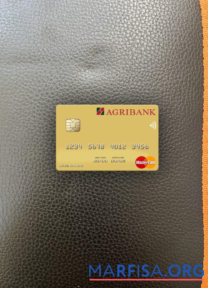Printable Vietnam Agribank mastercard photolook front real example